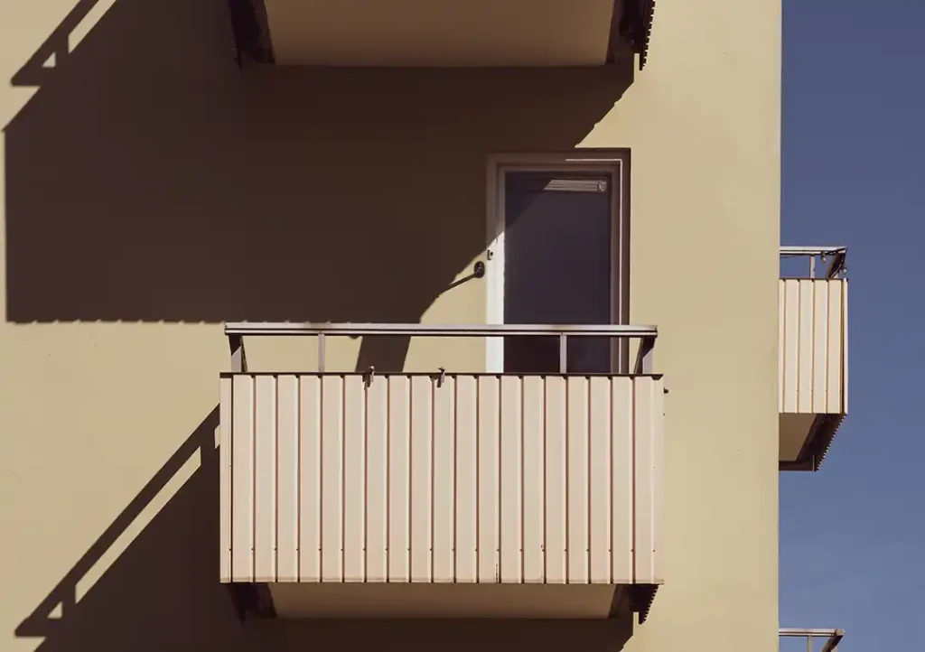 Balkong från en lägenhet i Stockholm