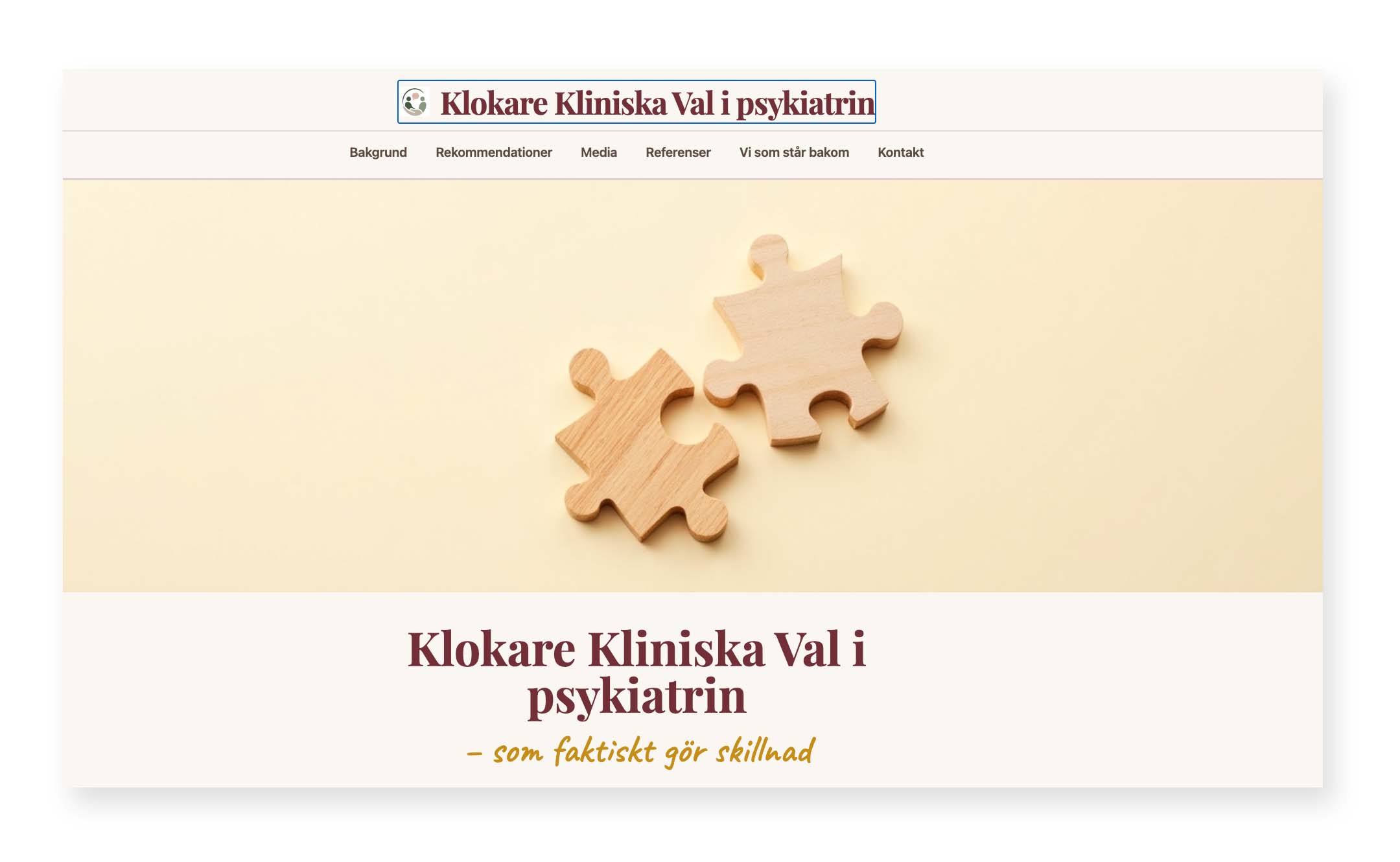 Klokare kliniska val en hemsida